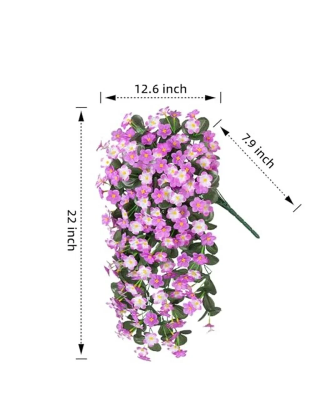Artificial Silk Orchid Vines 2pc Faux Flowers Outdoor Decor UV Resistant Fuchsia